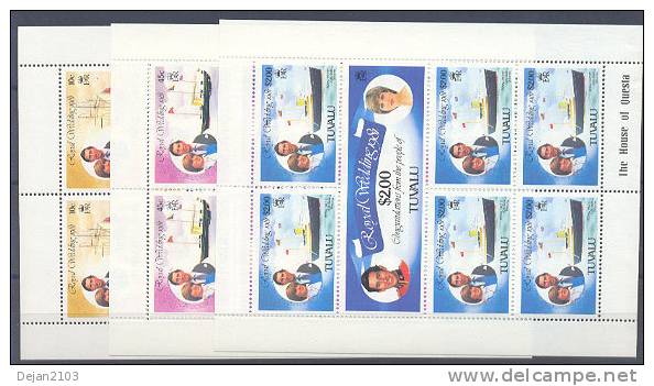 Great Britain Colony Tuvalu Lady Diana & Prince Charles 1981 MNH ** - Tuvalu (fr. Elliceinseln)