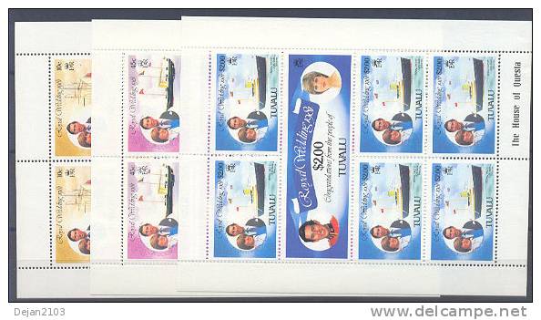 Great Britain Colony Tuvalu Lady Diana & Prince Charles 1981 MNH ** - Tuvalu