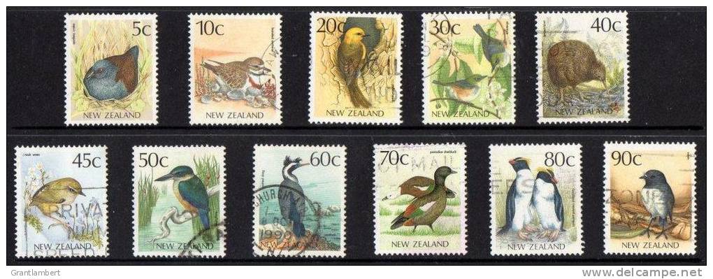 New Zealand 1988 Birds 11 Values Used - Used Stamps