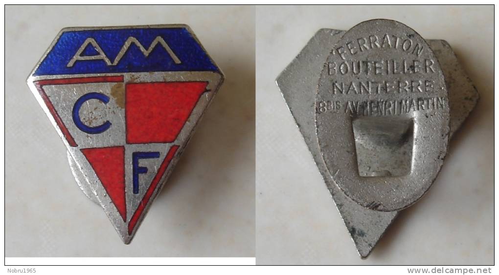 Old Lapel Pins Badge . Ancienne Boutonnière AMCF . Amicale Des Métiers Du Chemin De Fer - TGV