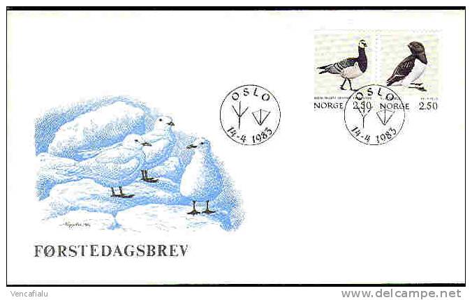 Norge 1983 - Birds, FDC - Mouettes