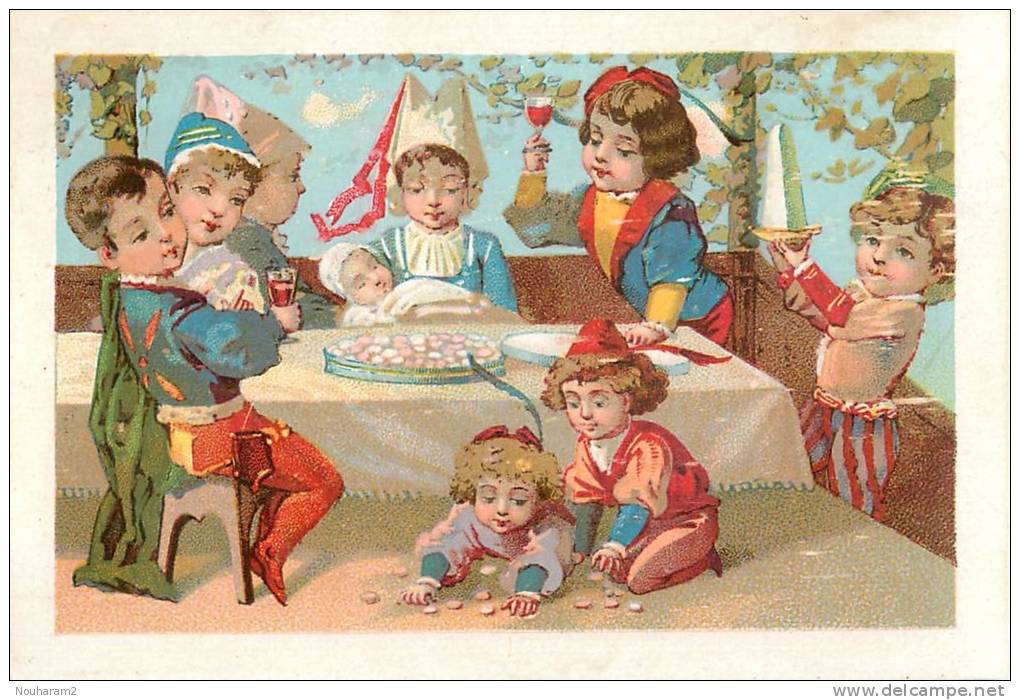 Chromos Réf. B132. Maison Gouache - PAris- Repas, Vin, Enfants, Bébé - Autres & Non Classés