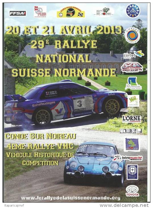Livre  Programme :  Rallye  Suisse Normande A Condé Sur Noireau  Cavados-orne - Autres & Non Classés