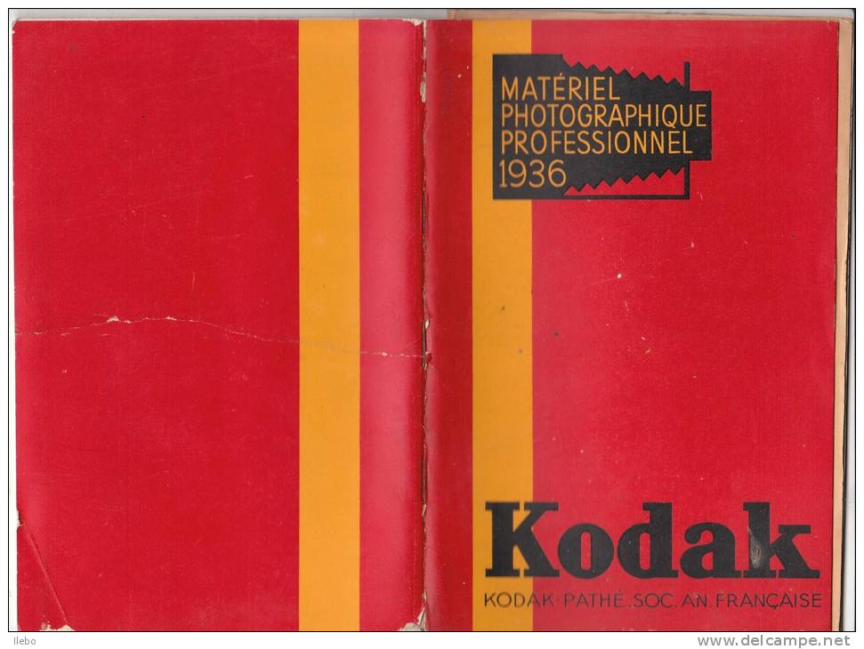 Catalogue Matériel Photographique Kodak 1936  Chambres Carrées - Photographie