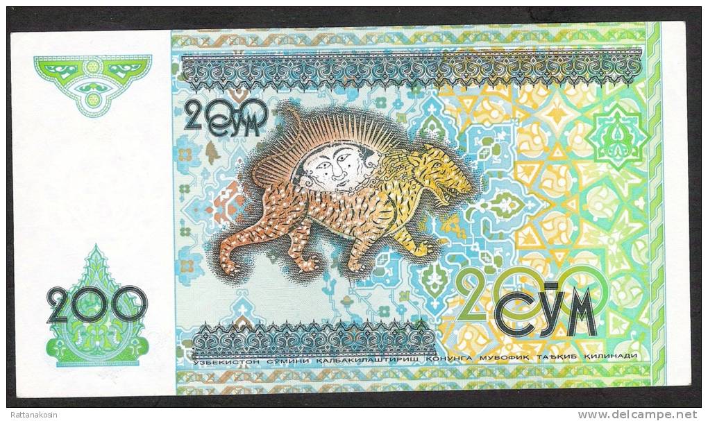 UZBEKISTAN   P80  200  SUM 1997 #VT    UNC. - Ouzbékistan