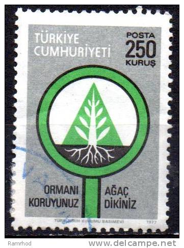 TURKEY 1977 Forest Conservation - 250K Tree Germination   FU - Oblitérés