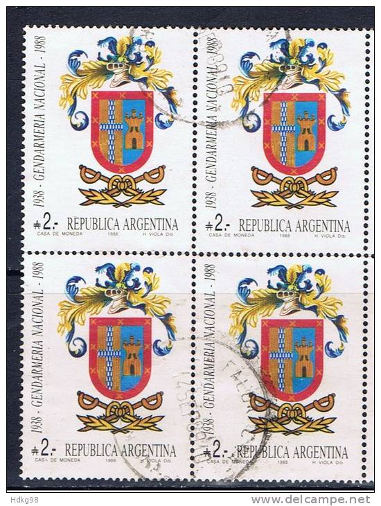 RA+ Argentinien 1988 Mi 1931 (Viererblock) - Gebraucht