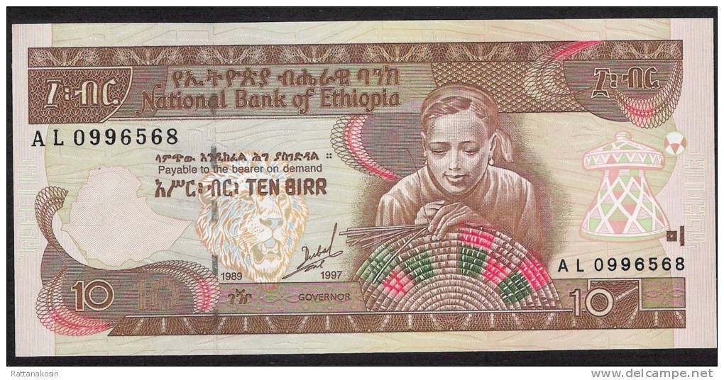 ETHIOPIA  P48a   10   BIRR   1997 #AL   UNC. - Ethiopie