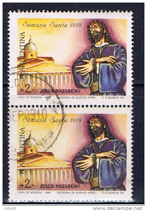 RA+ Argentinien 1989 Mi 1959 (Paar) - Used Stamps