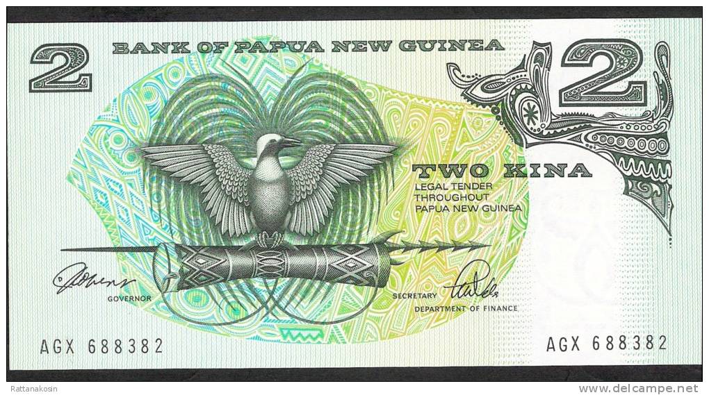 PAPUA NEW GUINEA   P5c   2   KINA    1981 Signature 3   UNC. - Papouasie-Nouvelle-Guinée