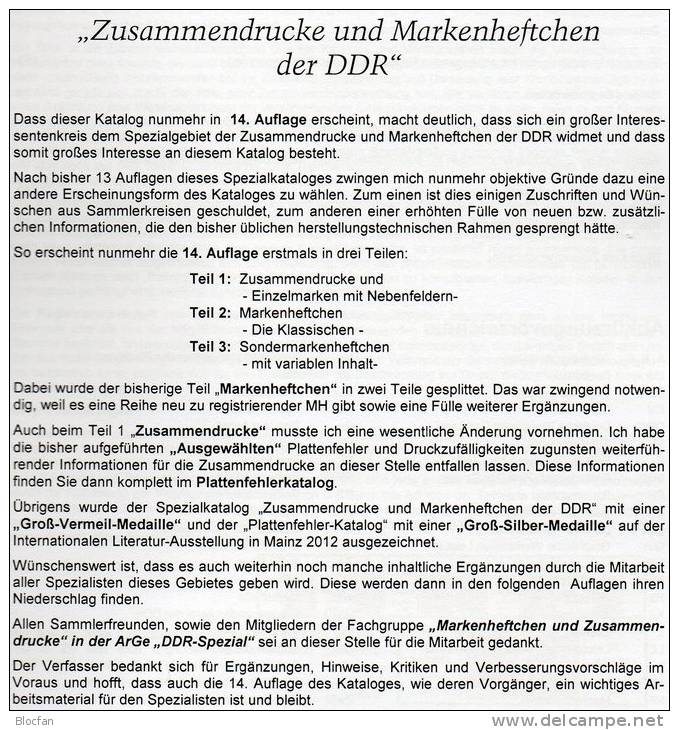 Markenhefte/SMH Kataloge Teil 2+ 3 DDR 2013 Neu 50€ Mit Freimarken Und Sondermarken Booklet Special Catalogue Of Germany - Deutschland