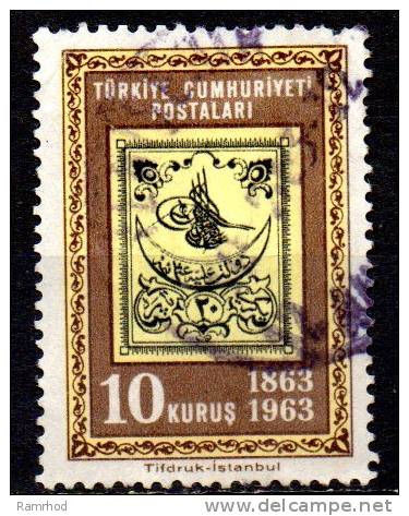 TURKEY 1963 Stamp Centenary - Stamp Of 1863  FU - Oblitérés