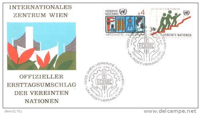 UN Wien - Mi-Nr 14/15 FDC (b111) - FDC