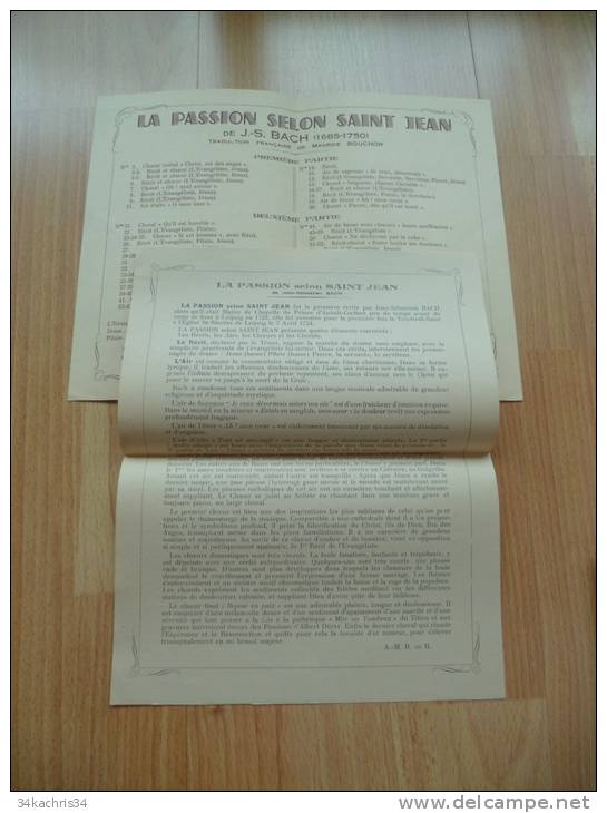 Programme Concert Spirituel Et Salut Solennel.Cathédrale Saint Sauveur.Aix En Provence. 10 Avril 1938. - Programs