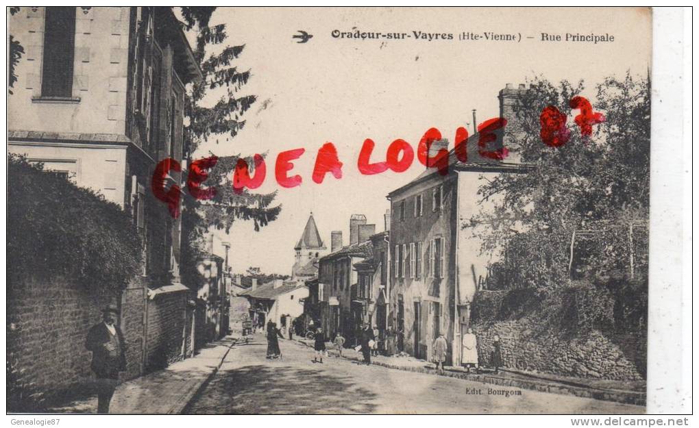 87 - ORADOUR SUR VAYRES - RUE PRINCIPALE - EDITEUR BOURGOIN - Oradour Sur Vayres