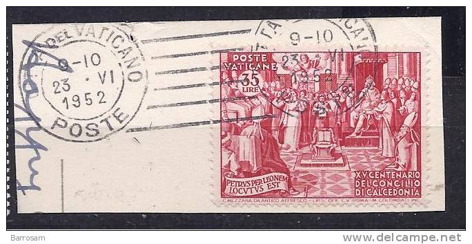 Vatican1952:Michel182used On Piece - Used Stamps