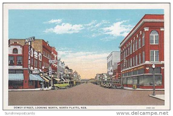 Nebraska North Platte Dewey Street Looking North Curteich - North Platte