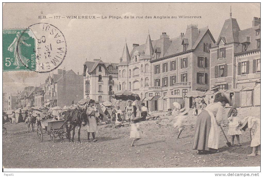 62 -  WIMEREUX - La Plage ,de La Rue Des Anglais Au Wimereux - Beuvry