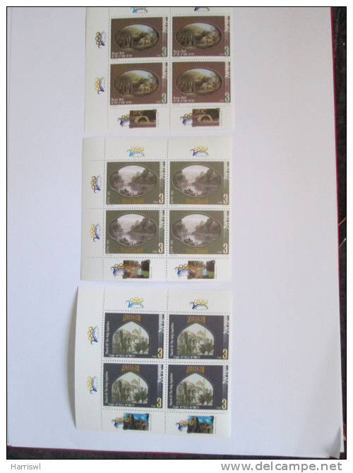 ISRAEL 1999 PILGRIMAGE TO THE HOLY LAND  MINT TAB BLOCK - Unused Stamps (with Tabs)