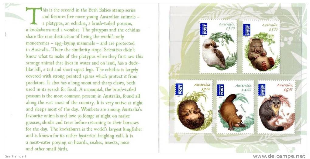 Australia 2013 Bush Babies Presentation Pack -see 2nd Scan - Presentation Packs