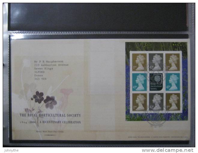 Great Britain 2004 The Royal Horticultural Society Booklet Pane Fdc - 2001-2010. Decimale Uitgaven