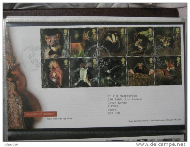 Great Britain 2004 Woodland Animals Fdc - 2001-2010. Decimale Uitgaven