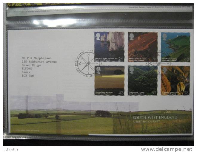 Great Britain 2005 South West England Fdc - 2001-2010. Decimale Uitgaven