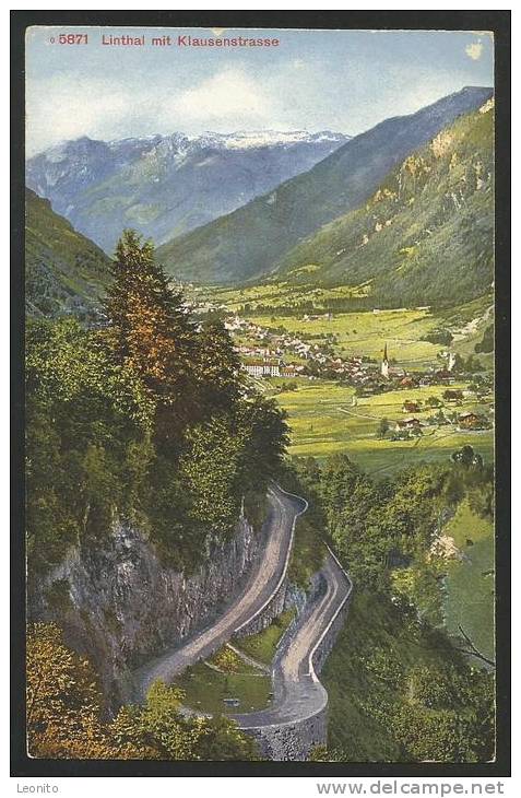 PFAFFENSTEIN KEHRE Bei Linthal Klausenstrasse Klausenpass Ca. 1910 - Linthal