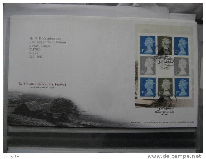 Great Britain 2005 Jane Eyre Booklet Pane Fdc - 2001-2010 Decimal Issues