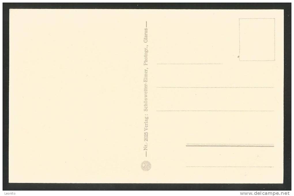 LINTHAL Detailansicht Mit Bahn Bahnhof SBB Glarus Ca. 1925 - Linthal