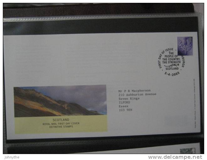 Great Britain 2005 Regional Definitives Scotland Fdc - 2001-2010 Em. Décimales