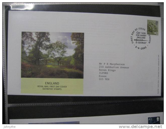 Great Britain 2005 Regional Definitives England Fdc - 2001-2010. Decimale Uitgaven