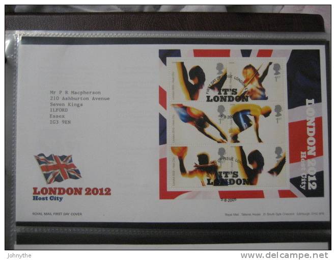 Great Britain 2005 London 2012 Host City Minisheet Fdc - 2001-2010 Decimal Issues