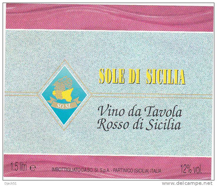 Lot 3 Etiquettes Vin Italie - SICILIA - ITALIA - Collections, Lots & Séries