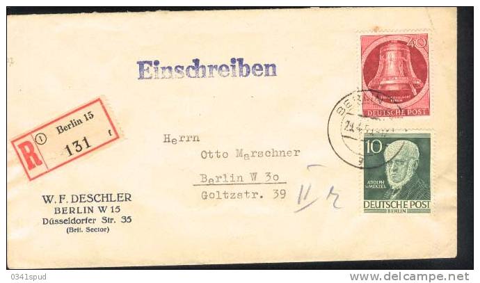 1953 Germania Deutschland  Adolph Menzel - Lettres & Documents