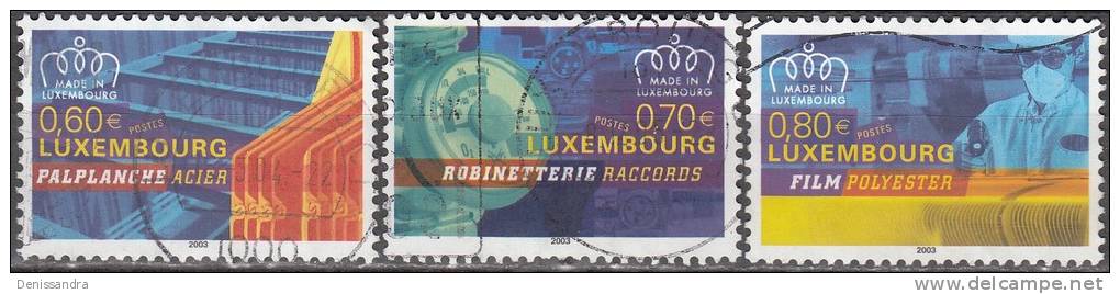 Luxembourg 2003 Michel 1615 - 1617 O Cote (2008) 4.20 Euro Fabriqué En Luxembourg - Used Stamps