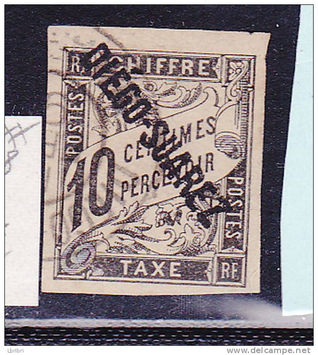 DIEGO SUAREZ TAXE N° 8  10C NOIR TYPE BANDEROLES OBL - Other & Unclassified