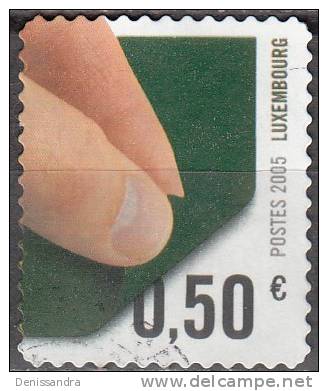 Luxembourg 2005 Michel 1680 O Cote (2008) 1.00 Euro Main Avec Papier Auto-adhésif - Used Stamps