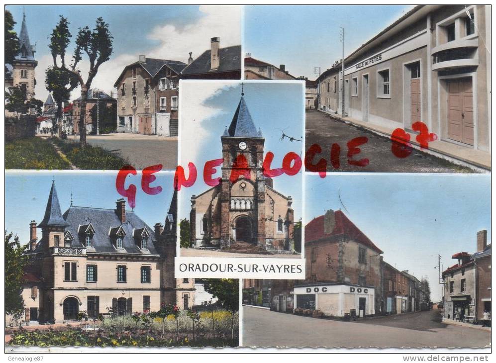 87 -ORADOUR SUR VAYRES -    MAIRIE- SALLE DES FETES- ENTREE DU BOURG- DOC - Oradour Sur Vayres