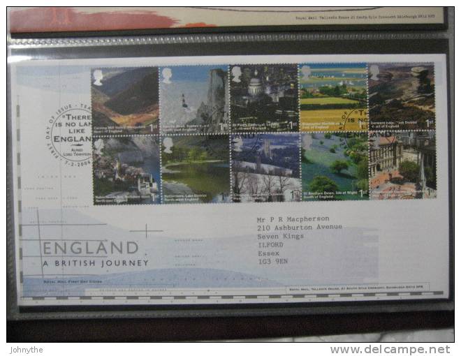 Great Britain 2006 England A British Journey  Fdc - 2001-2010. Decimale Uitgaven