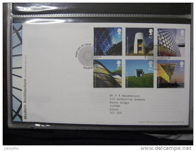 Great Britain 2006 Modern Architecture  Fdc - 2001-2010 Decimal Issues