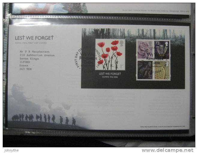 Great Britain 2006 Lest We Forget  Fdc - 2001-2010. Decimale Uitgaven