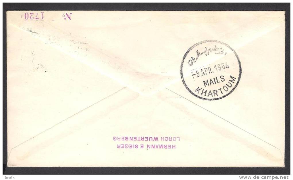 LIBYA FFC Lufthansa First Flight Cover TRIPOLIS To KHARTUM 1964 - Libya