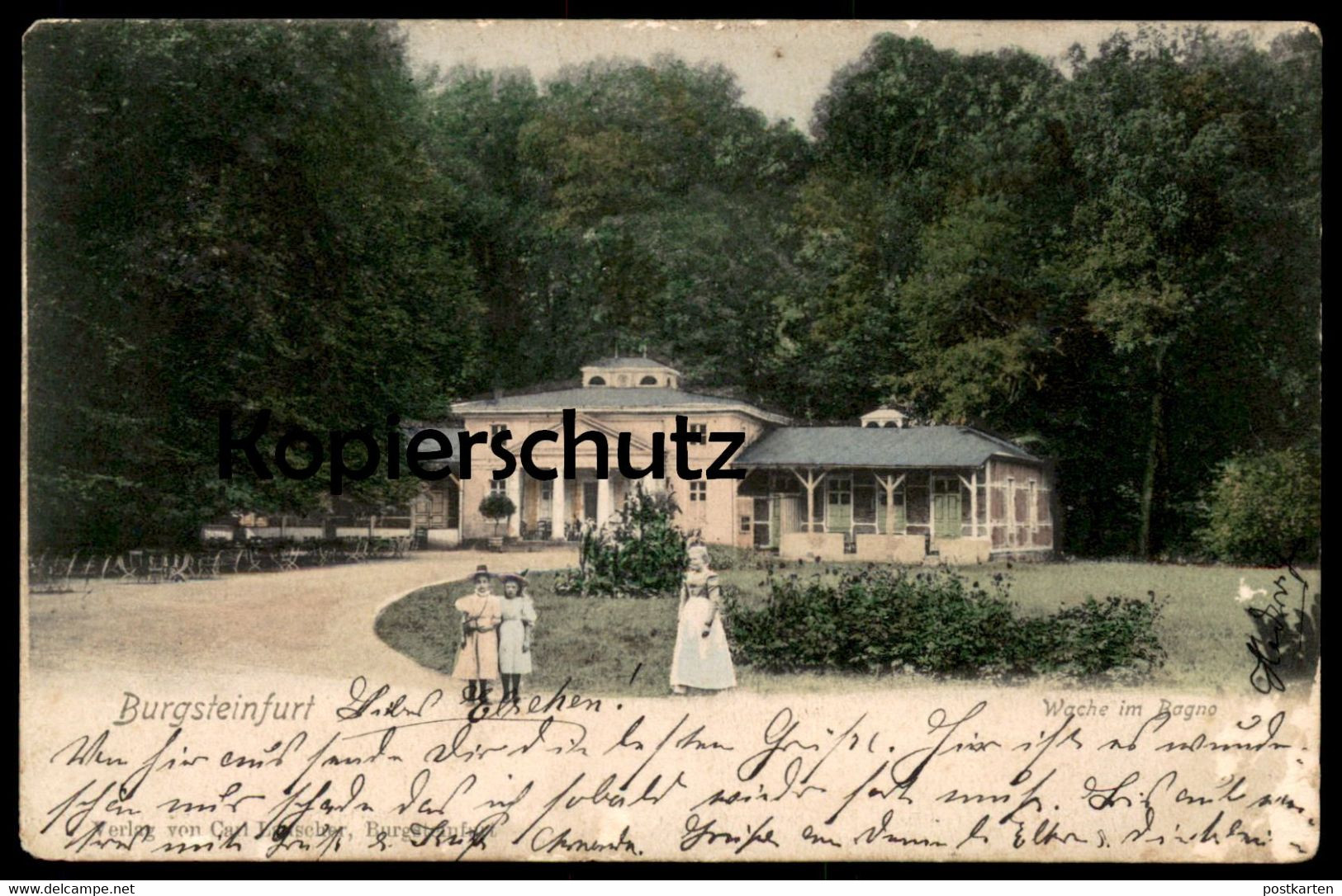 ALTE POSTKARTE BURGSTEINFURT WACHE IM BAGNO Steinfurt Cpa Postcard Ansichtskarte AK - Steinfurt