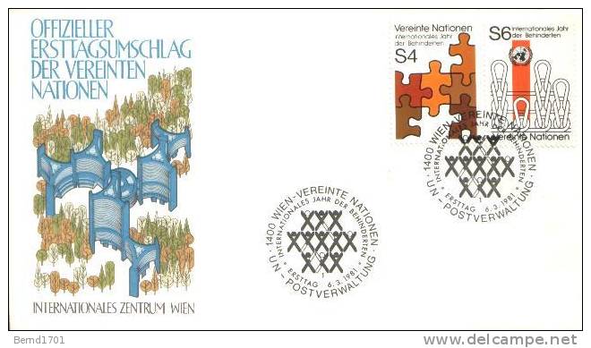 UN Wien - Mi-Nr 17/18 FDC (b116) - FDC