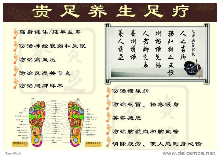 (N049-058  )  Treatment Of Diseases Through The Feet , Hydrotherapy ,  Postal Stationery-Entier Postal-Ganzsache - Thermalisme