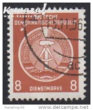 1954 - DDR - Michel 3 [Dienst Briefmarke/Service: Coat Of Arms GDR - Compass To Left - Dotted Background] - Oblitérés