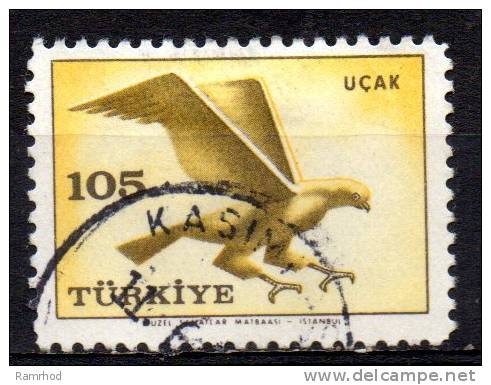 TURKEY 1959 Air. Birds Eagle 105k FU - Poste Aérienne