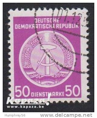 1954 - DDR - Michel 14 [Dienst Briefmarke/Service: Coat Of Arms GDR - Compass To Left - Dotted Background] - Used