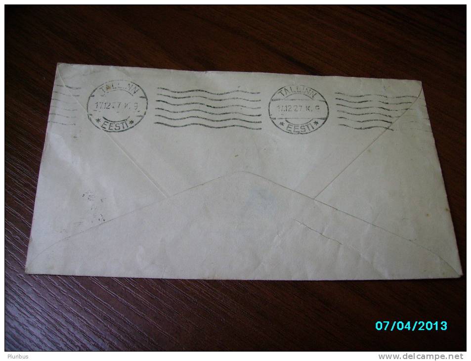 USA  POSTAL STATIONERY  COVER  1927 NEW YORK  TO  ESTONIA - 1921-40